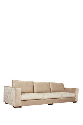 AH Sofa 4Str Grafito KT055 E/Champagne/Quilted Back Cushion and Side 300x100x86cm:Cream:One Size